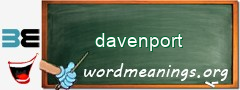 WordMeaning blackboard for davenport
